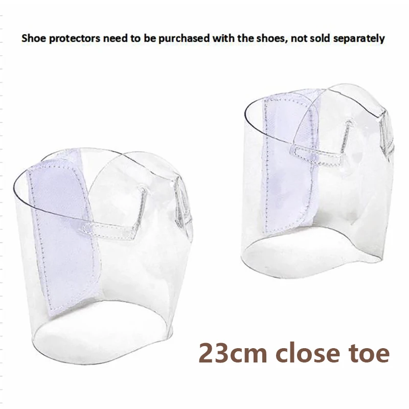 Leecabe  Shoe protectors PVC Material Scratch protection boots toe wear leecabe skull demni 20cm 8inches pole dancing shoes high heel platform boots closed toe pole dance boots