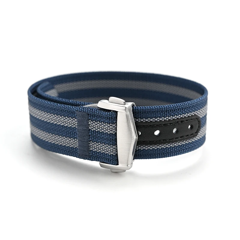 Premium Nylon NATO Watch Strap with Sport Folding Clasp - Canvas Belt in 20mm/22mm Sizes