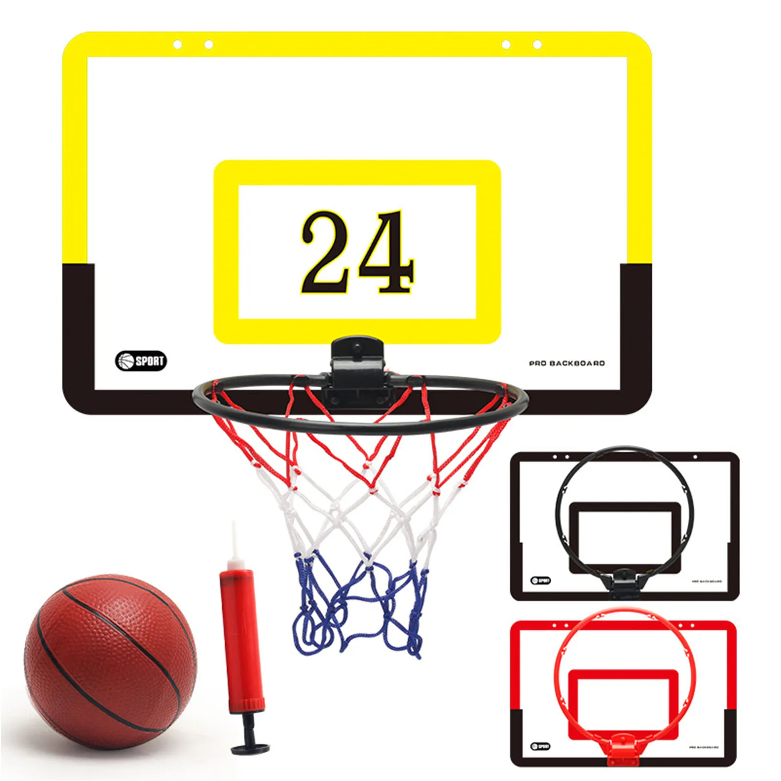 LQKYWNA Mini Basketball Hoop Set Kids Indoor Basketball Hoop Play Set Wall-Mounted Basketball Board for Living Room/Bathroom/Bedroom 