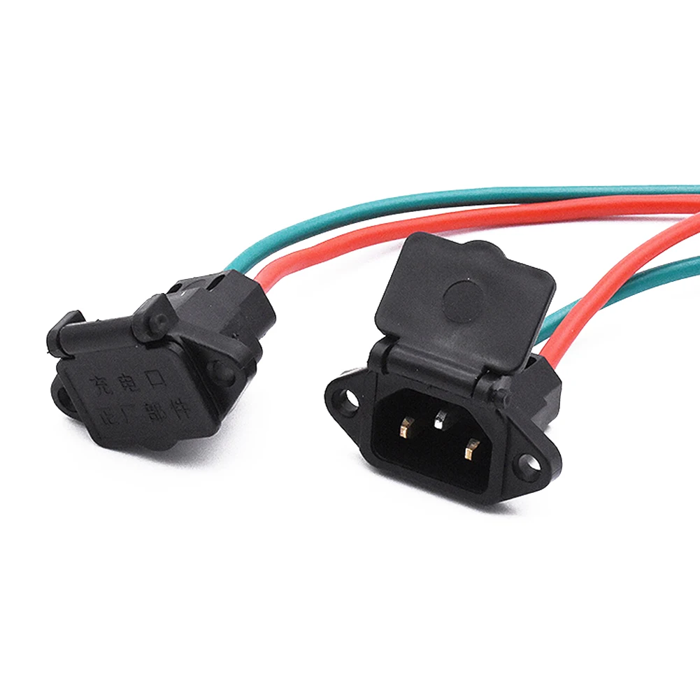 Lithium Electric Scooter Three Vehicle Battery Charging Socket E-Bike Car Plug Cable Wire Connector Socket Charger Motorcycle
