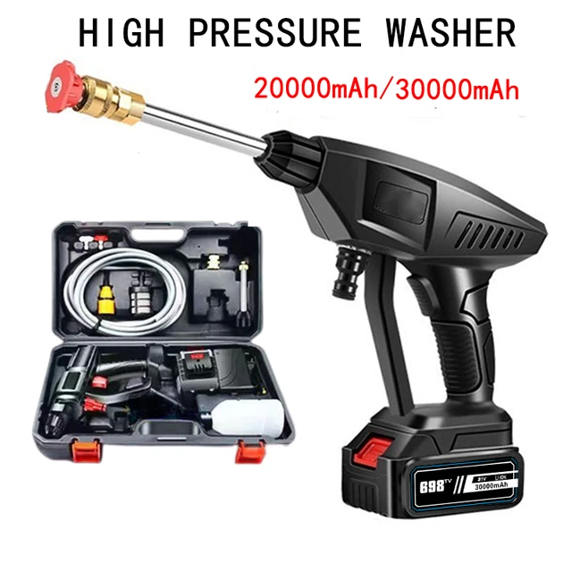 700W 30Bar Wireless High Pressure Car Wash Washer Gun 20000mAh Foam  Generator Water Gun Spray Cleaner Car Washing Machine - AliExpress