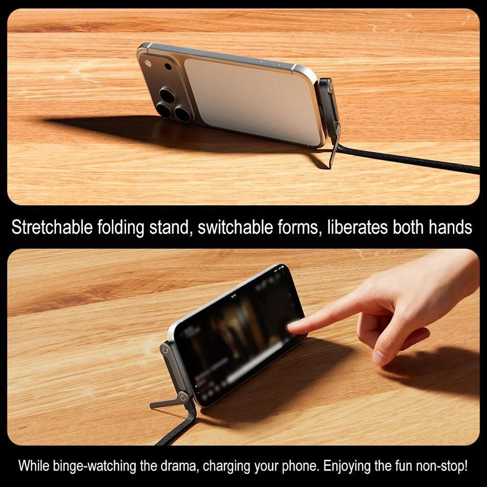 USB C to Type C 240W 2 IN 1 Cable Foldable Holder Data Cord Fast Charging Braided Elbow PD Wire For iPhone 17 16 Samsung Xiaomi 5