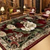 European Style Red Rugs for Living Room Luxury Home Decor Carpet Large Size Non-slip Lounge Rug Bath Absorbent Rugs Customizable 3
