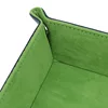 Rectangle Storage Tray PU Leather Velvet Folding Dice Tray Table Games Key Wallet Coin Organizer Trays Sundries Serving Tray 5