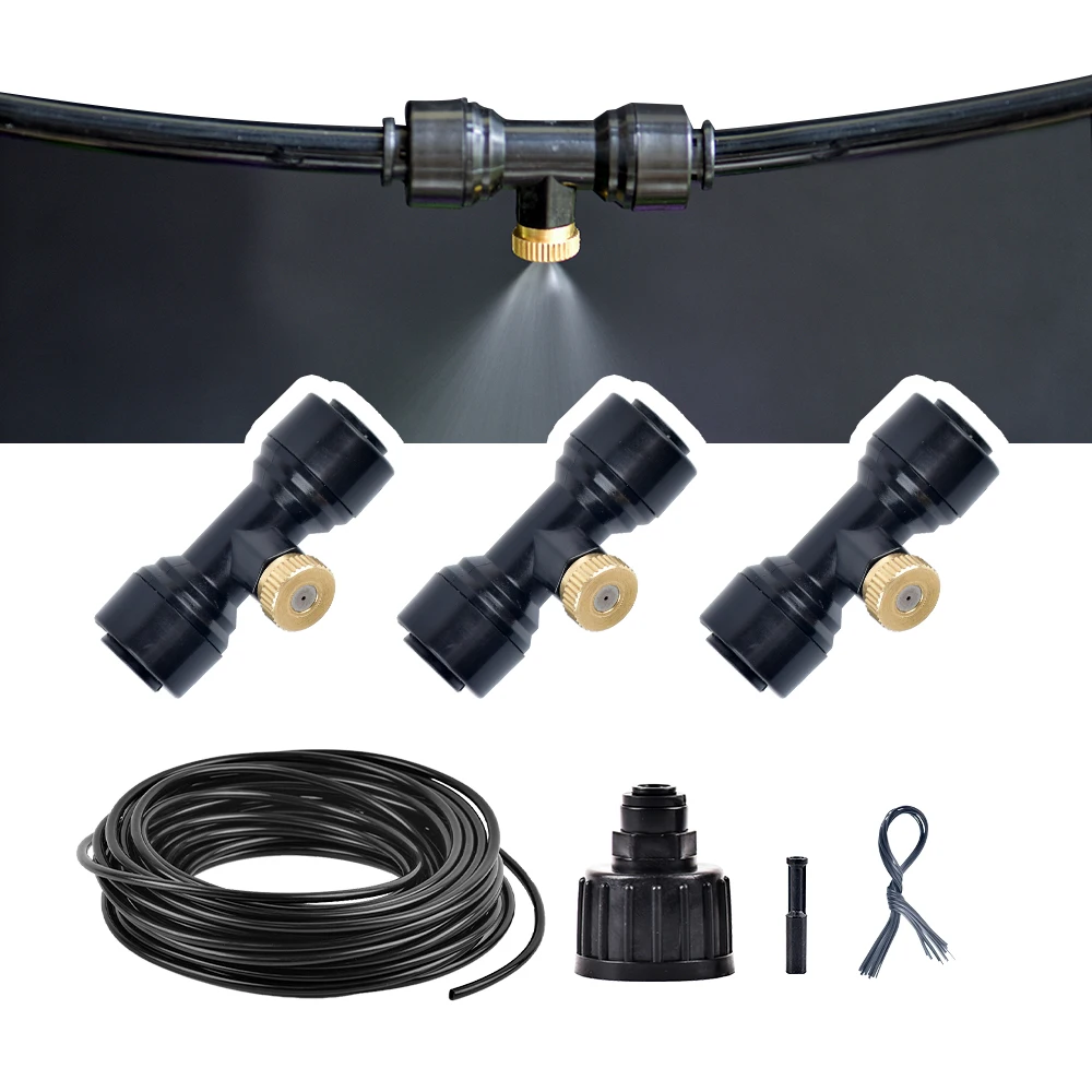 Outdoor Misting Cooling System Kit For Terrace Greenhouse Garden Patio