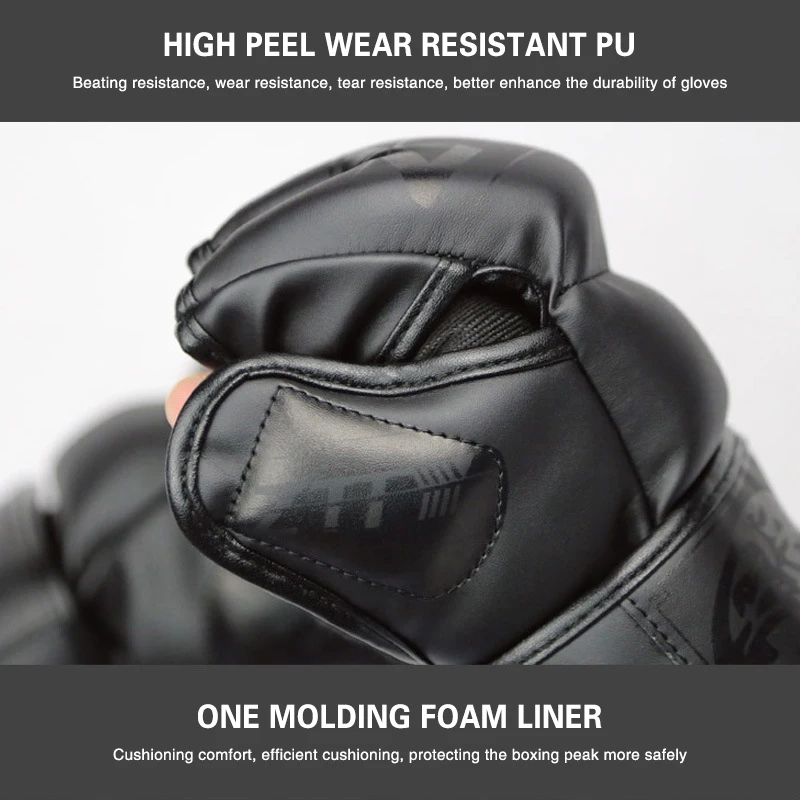 ZTTY Sanda Wushu Gloves Open Half Finger Boxing Gloves Sanshou Boxing Wushu Professional Competition Special