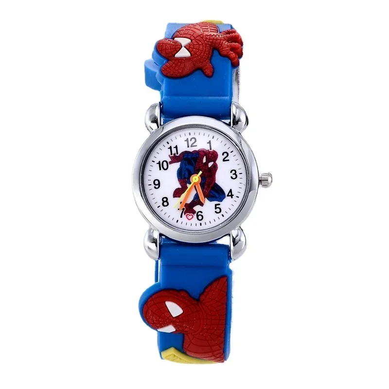 Hot Sale Fashion Spiderman Watches Children Watch Cute Cartoon Watch Kids Cool 3d Rubber Quartz Watch Relogio Clock Hour Gift 3