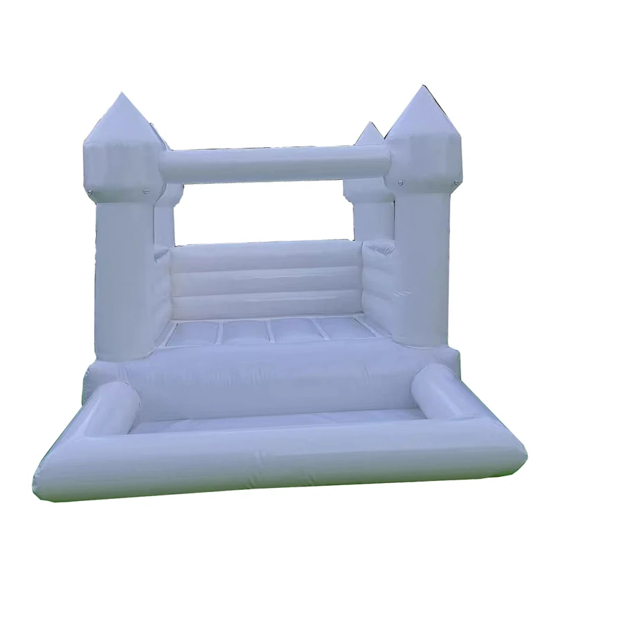 

YLWCNN Baby Jumping Bouncy Castle Inflatable Wedding Bouncer White Trampoline House with Blower Kid Party Inflatable Toys