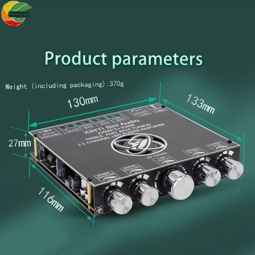 S350H 2.1 채널 TPA3251 BL 5.1 파워 앰프 보드 모듈 고음 및 저음 서브우퍼 220WX2+350W DC 12-38V 10A