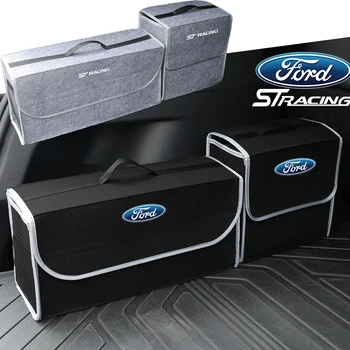 Organizer per Bagagliaio Auto in Feltro, Borsa Pieghevole per Stoccaggio, Strumento per Ordinare gli Oggetti in Auto, per Ford Fiesta Mondeo Fusion Explorer Escape Edge ST