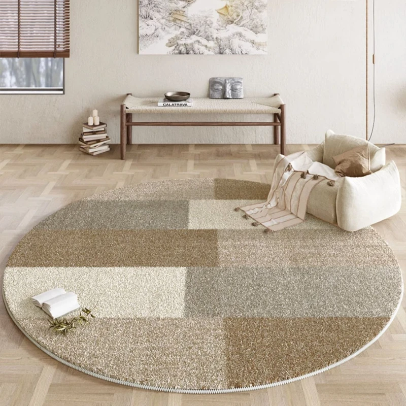 Wabi-sabi Style Living Room Decoration Round Carpet Large Area Plush Floor Mat Soft Fluffy Bedside Rug thicken Rugs for Bedroom 2