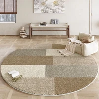 Wabi-sabi Style Living Room Decoration Round Carpet Large Area Plush Floor Mat Soft Fluffy Bedside Rug thicken Rugs for Bedroom 2