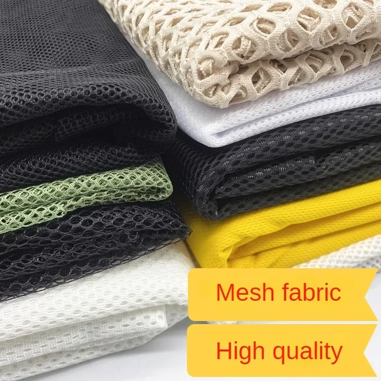 일반 메쉬 패브릭 스포츠웨어 의류에 대한 미터로 부드러운 Fishnet 바느질 부드러운 가방 안감 천 바느질 통기성 편안한
