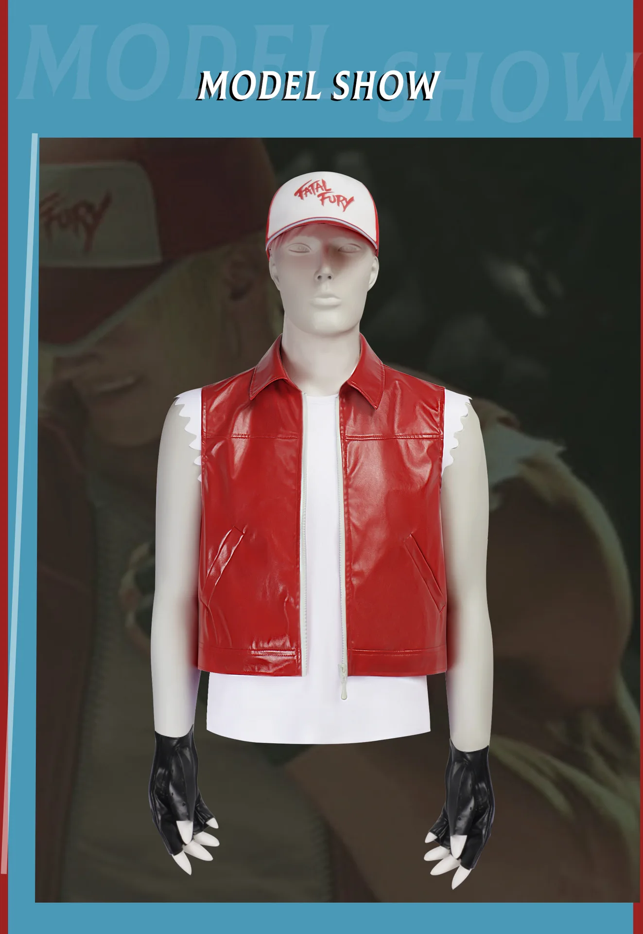The King of Fighters-Inspired Terry Bogard Cosplay Costume Set for Men