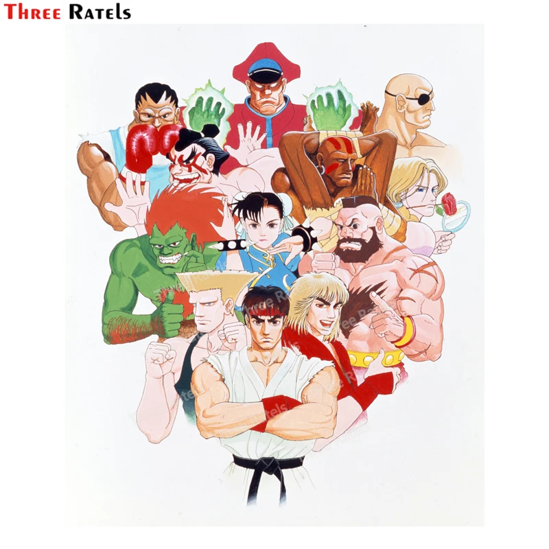 Three Ratels E784 Забавный мультяшный Аркада Король бойцов ALLSTAR аниме декоративная Автомобильная Наклейка мотоцикл