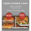 Dual Zone 360 Air Fryer Oven Combo with French Door, 25 QT Extra Large Cook Two Foods in Different Ways, Up to 60% Faster 4