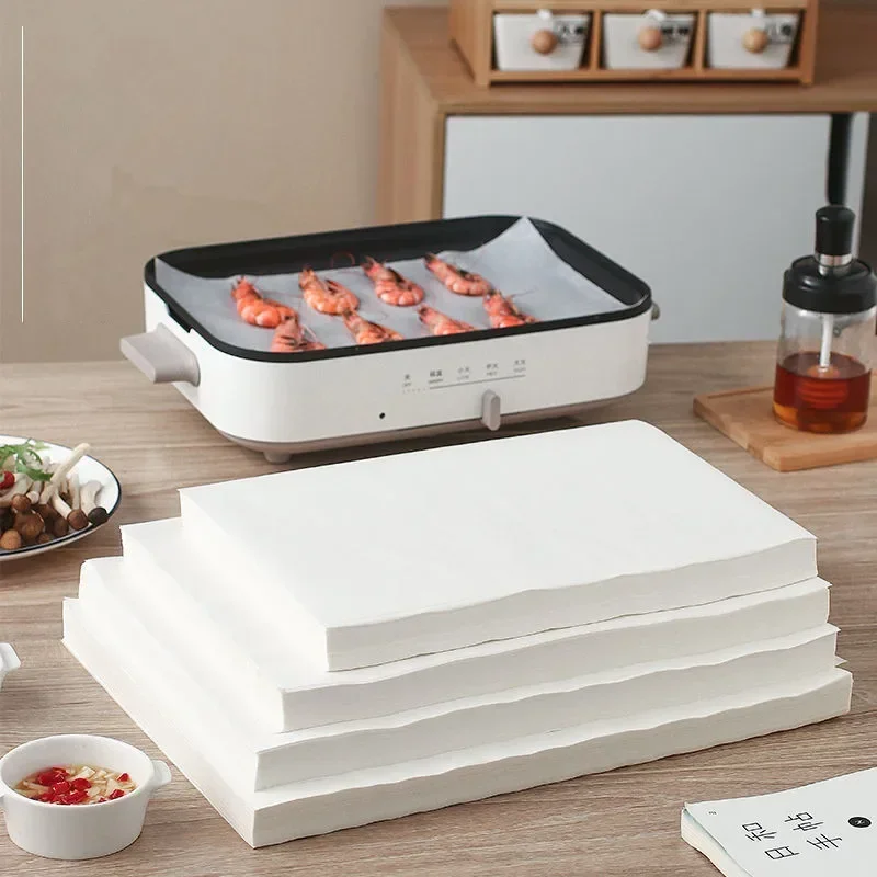 Parchment Paper Baking Sheets Pre Cut Parchment Paper 50 Sheets Nonstick Suitable for Baking Grilling Air Fryer Steaming Bread