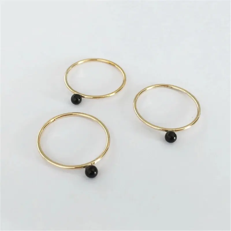 14K Gold gefüllter 3mm weißer Opal Stapelring Boho Goldschmuck Minimalistischer Knuckle Ring Anillos Mujer Goldringe für Frauen – Detail 15