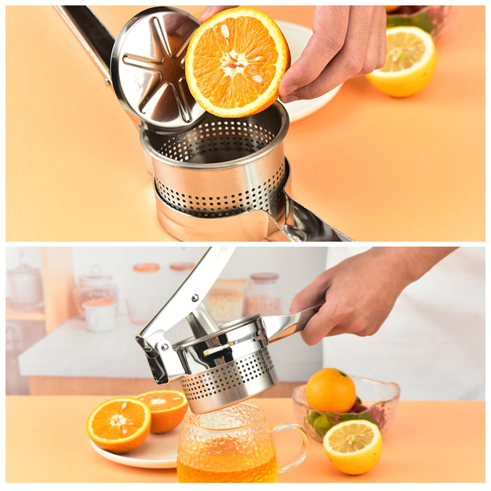 Masher Ricer Press Mashed Potatoes Stainless Steel Crushing Puree Fruit Vegetable SqueezerJuicer Press Maker Kitchen Tools