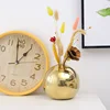 Ceramic Vase Gold-plated Ball Flower Arrangement Desktop Hydroponics Container Living Room Office Bookcase Vase Gold Vase 3