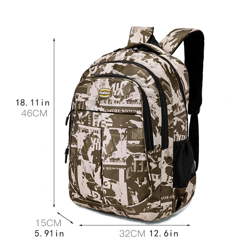 Large-capacity backpack - ideal for outdoor exploration, travel, daily commuting, featuring functional design and sturdy constru