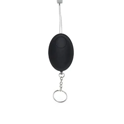 Compact 130dB Personal Safety Keychain Alarm (Black)