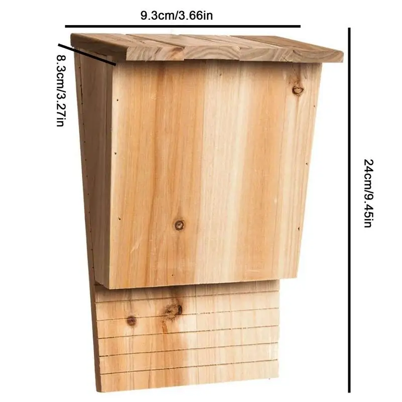 Bat Houses For Outdoor Large Outdoor Bat Nesting Box Weatherproof Screwed Shelter Untreated House Nesting Box For Summer And