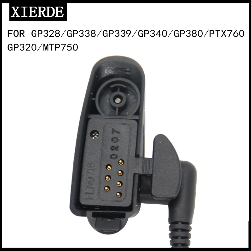 Hln9716D 2 Spilli Accessorio Audio Adattatore Per Motorola Gp340 Gp328 Ptx700 Ht750 Ht1250 Pro5150 Pro7150 Pro5450 Gp338 Gp380 Gp360