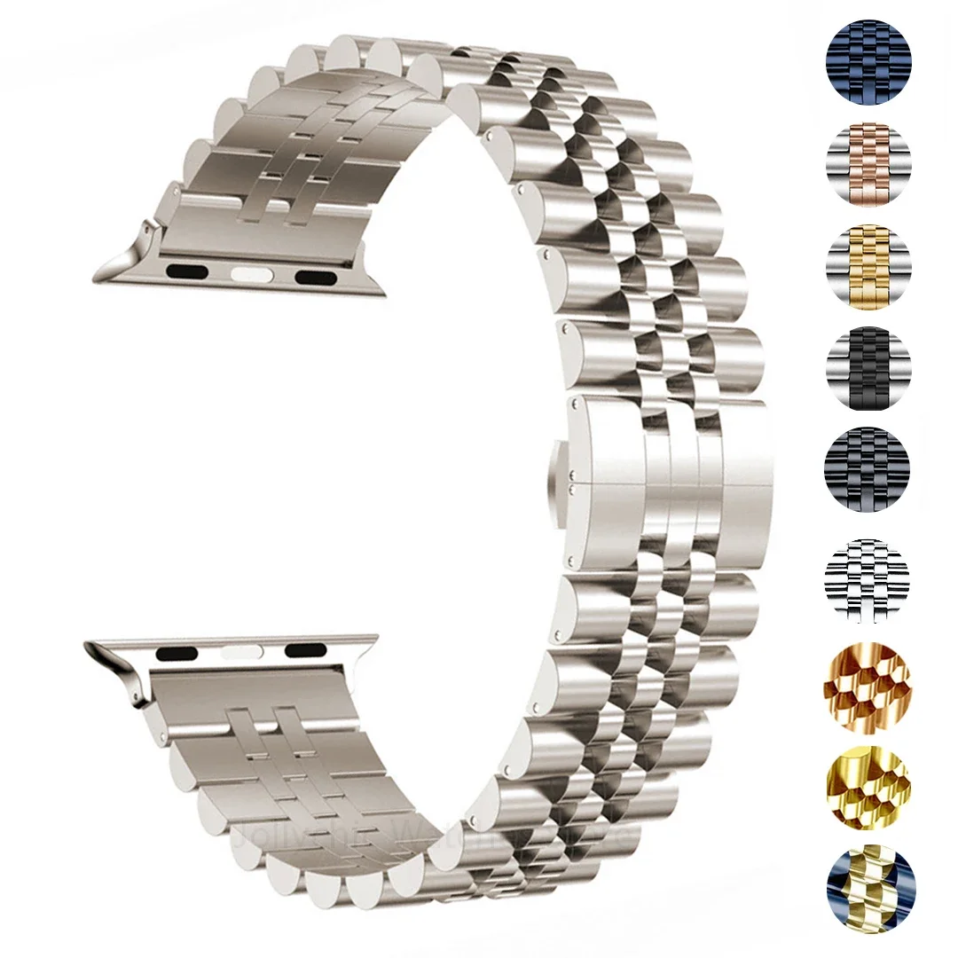 Premium Steel Strap for Apple Watch - Elegant Metal Replacement Bracelet