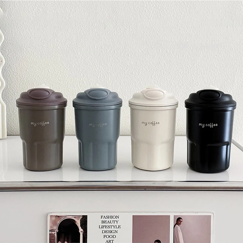 Cute Korean Coffee Cup Thermos With Straw Tumbler 450Ml 17 Cute Korean Coffee Cup Thermos With Straw Tumbler 450Ml