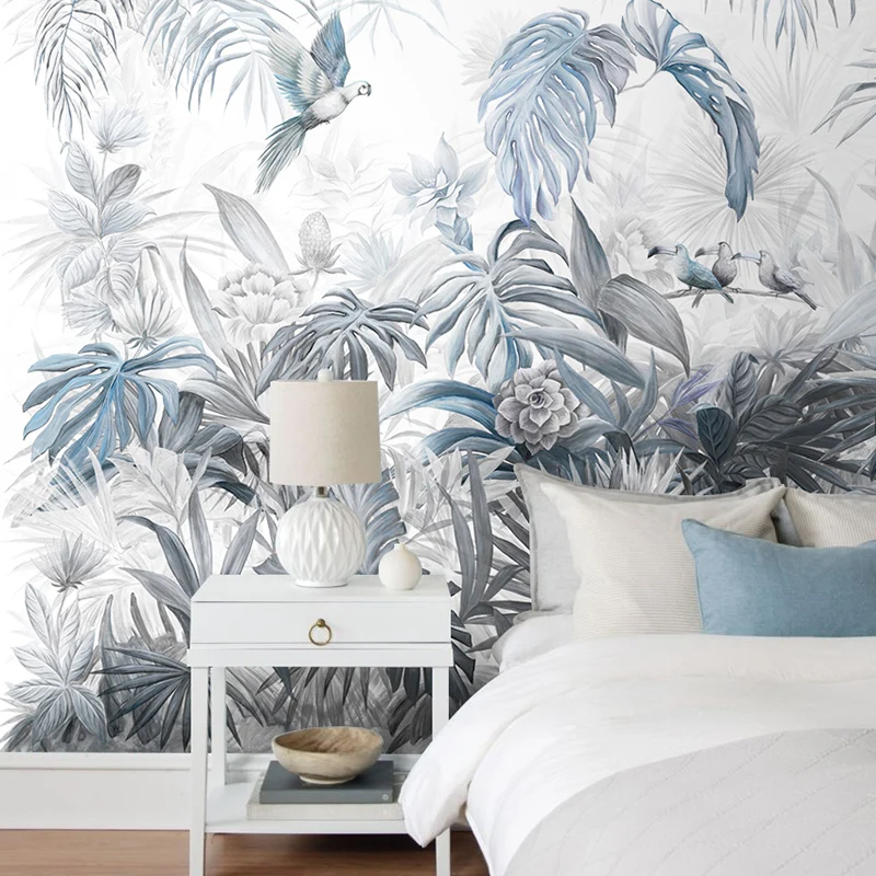 Personalizado Sudeste da Ásia Tropical Planta Paisagem Papel de Parede Quarto Restaurante Convidado Sofá Fundo Mural do Hotel Arte 3d