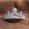 Wedding Prom Bridal Crown Rhinestone Crystal Decor Headband The Decorations Tiara Veil Headgear 6