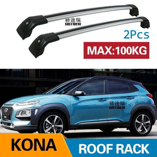 2Pcs Roof Bars for HYUNDAI KONA /KONA EV 2017 2018 2019 2022 Aluminum