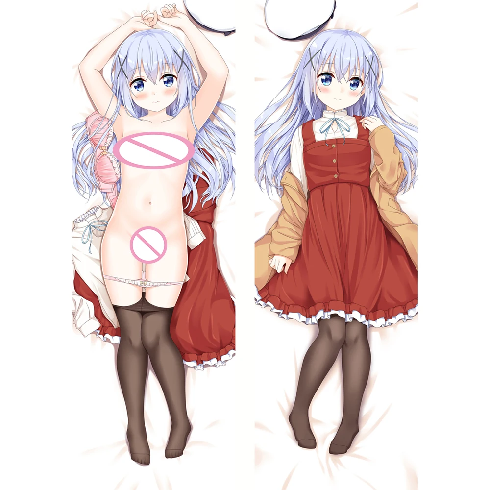 

Is the order a rabbit Kafu Chino Pillow Cover Cute Dakimakura Anime Pillowcase Print Body Pillow Case Customized