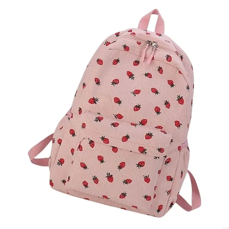 Strawberry Backpack Student School Backpack Laptop Backpack for Woman Teens 2