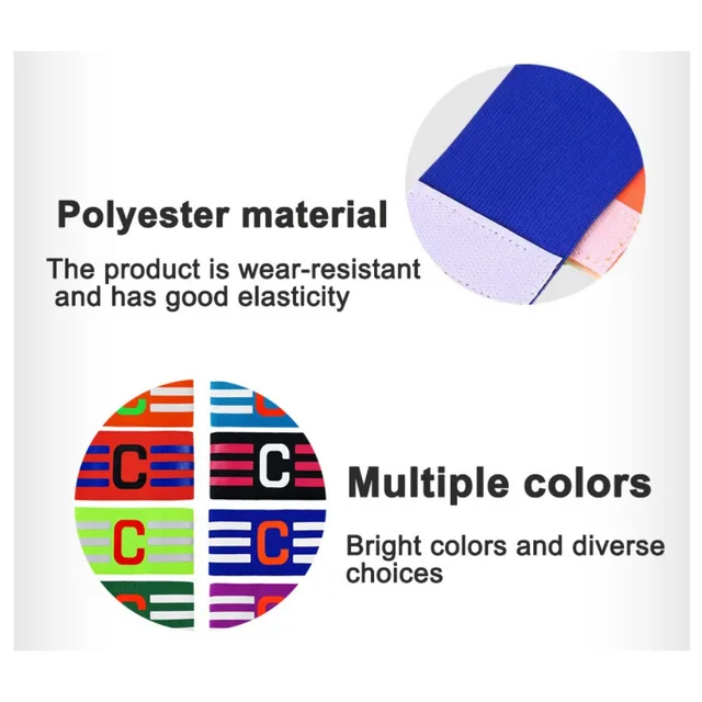Captain Armband Team Leader Match Elastic Sleeve Badge Professional Adjustable Football Armband School Reward for Kids Adult 4