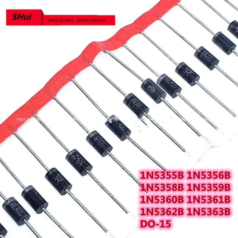 Zener diode 5W 18V-30V 1N5355B-1N5363B DO-15 50PCS