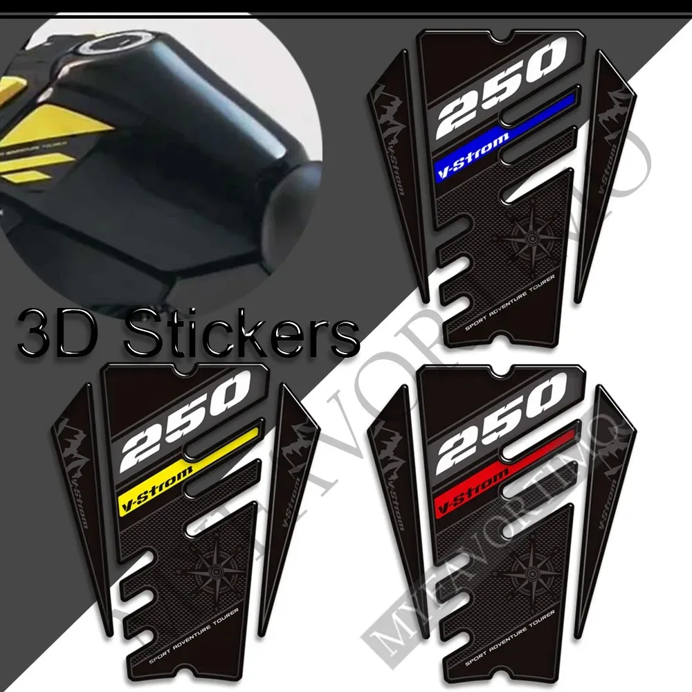 For Suzuki V-STROM V STROM DL 250 SX 250SX Logo Protector Decals Gas Fuel Oil Oil Kit Knee 2016 2017 2018 2019 2020 2021 2022