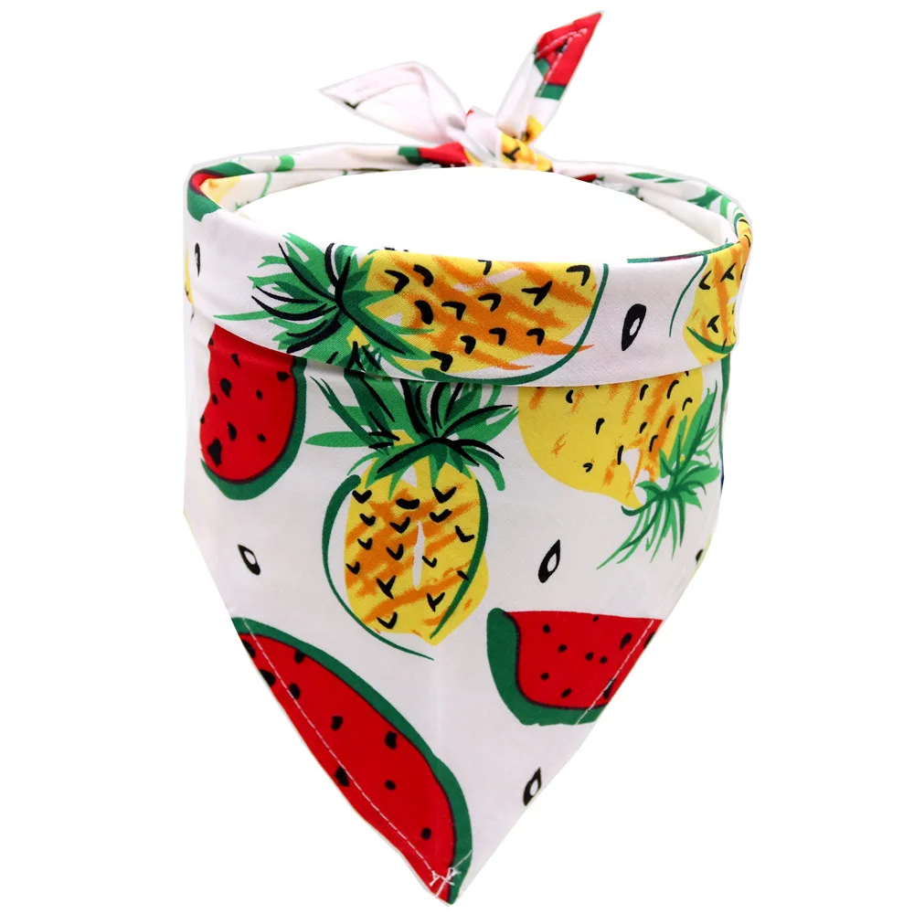 Title 13, 1PC 6Colors Fruit Print Pet Dog Bandana Small D...