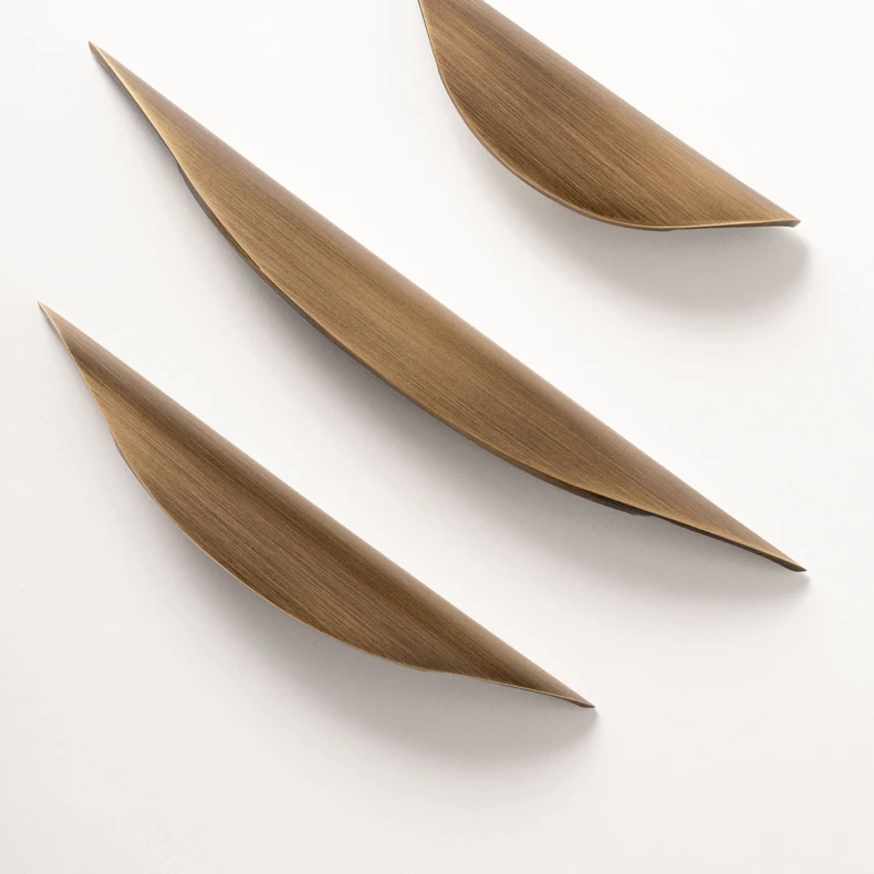kitchen cupboard brass handle modern shape