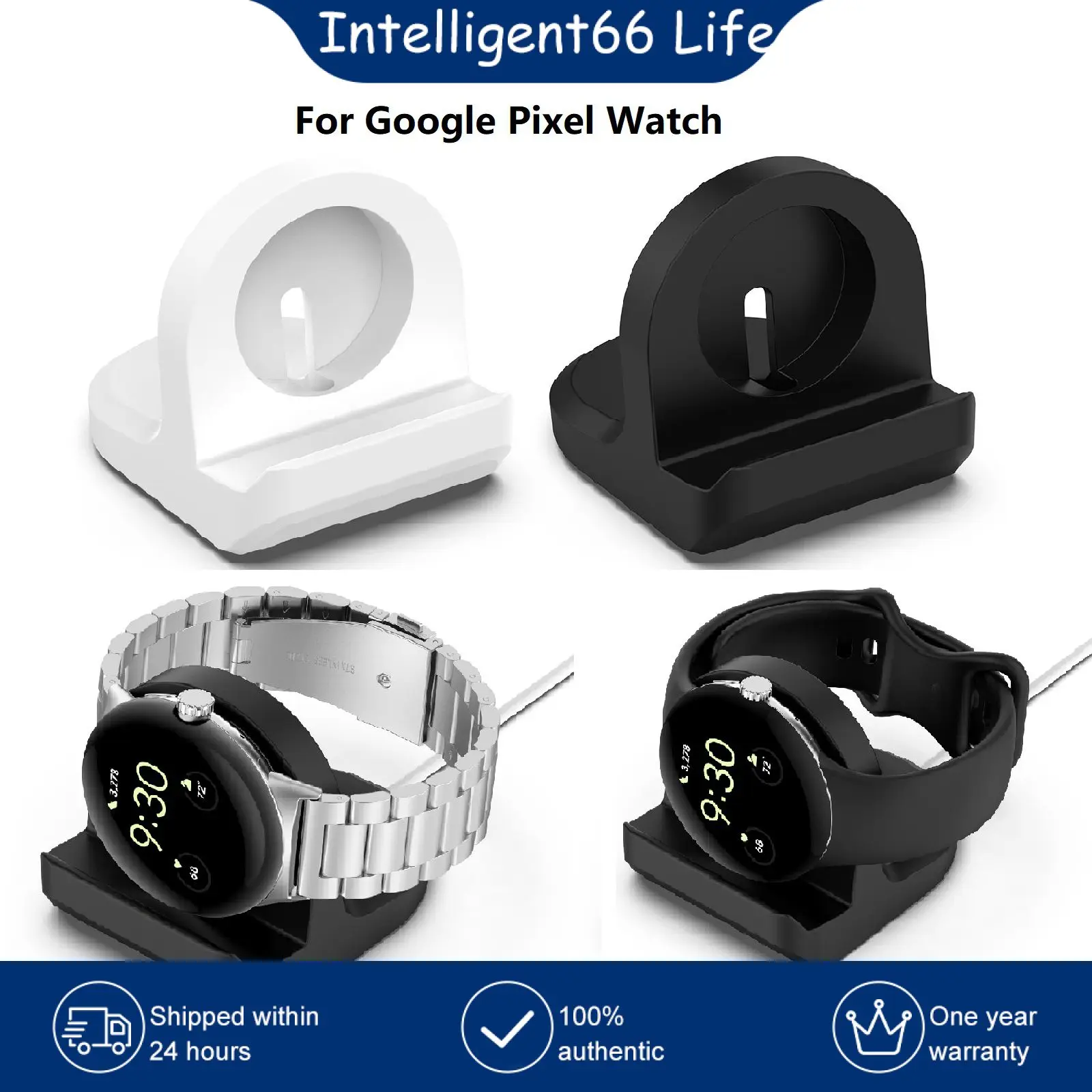 

Silicone Charger Stand For Google Pixel Watch 2022 Watch Charging Dock Charging Cable Station Charging Desktop Holder Accessory