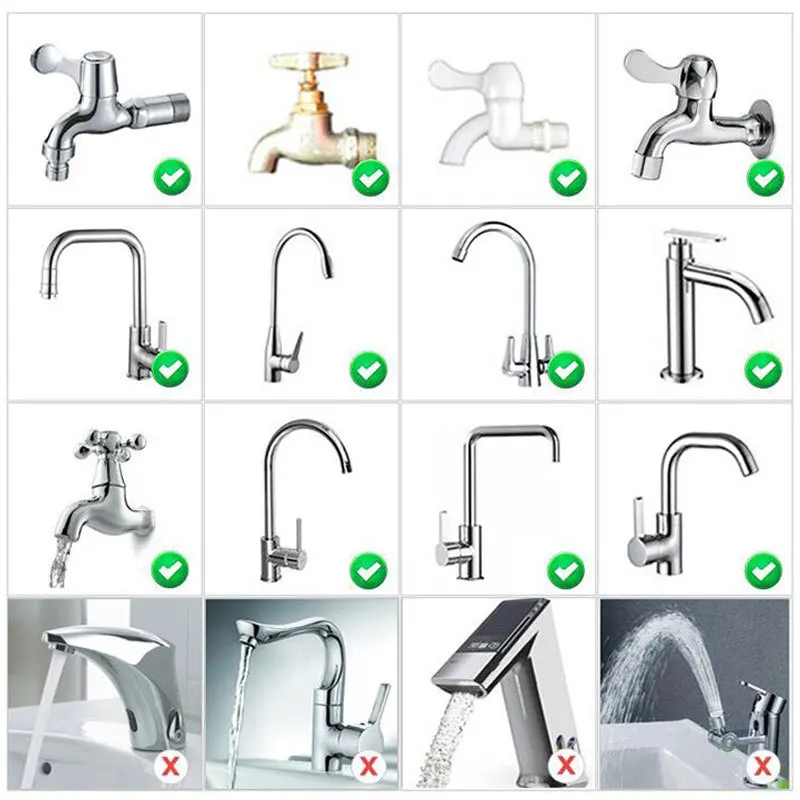 Rotatable 360 Faucet Extender Adjustable Water Tap Saving Universal Connector Extender Rotary Water Purifier Filter Bathroom 6