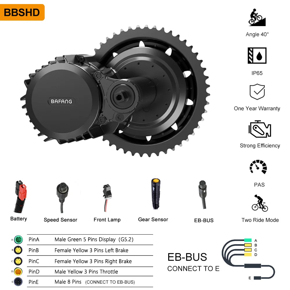 바팡 BBSHD G320 48V1000W 미드 드라이브 모터 자전거 개조 전기 자전거