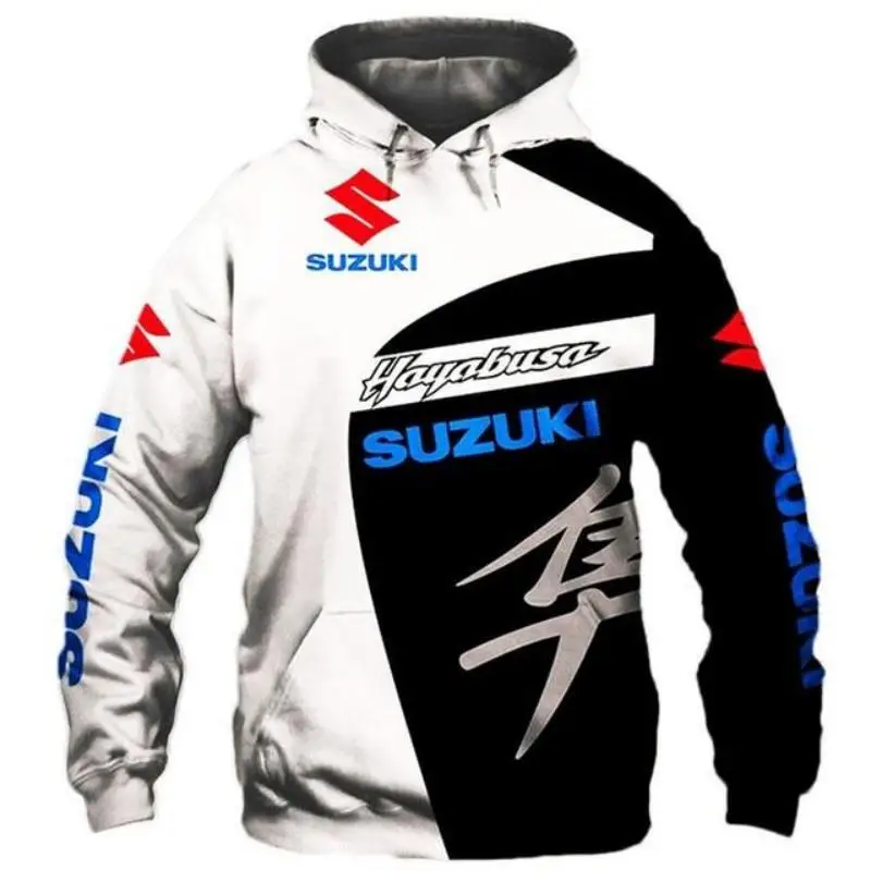 New men's Suzuki fall/winter hooded sweatshirt for sports, racing and motorcycle outdoor men's clothing