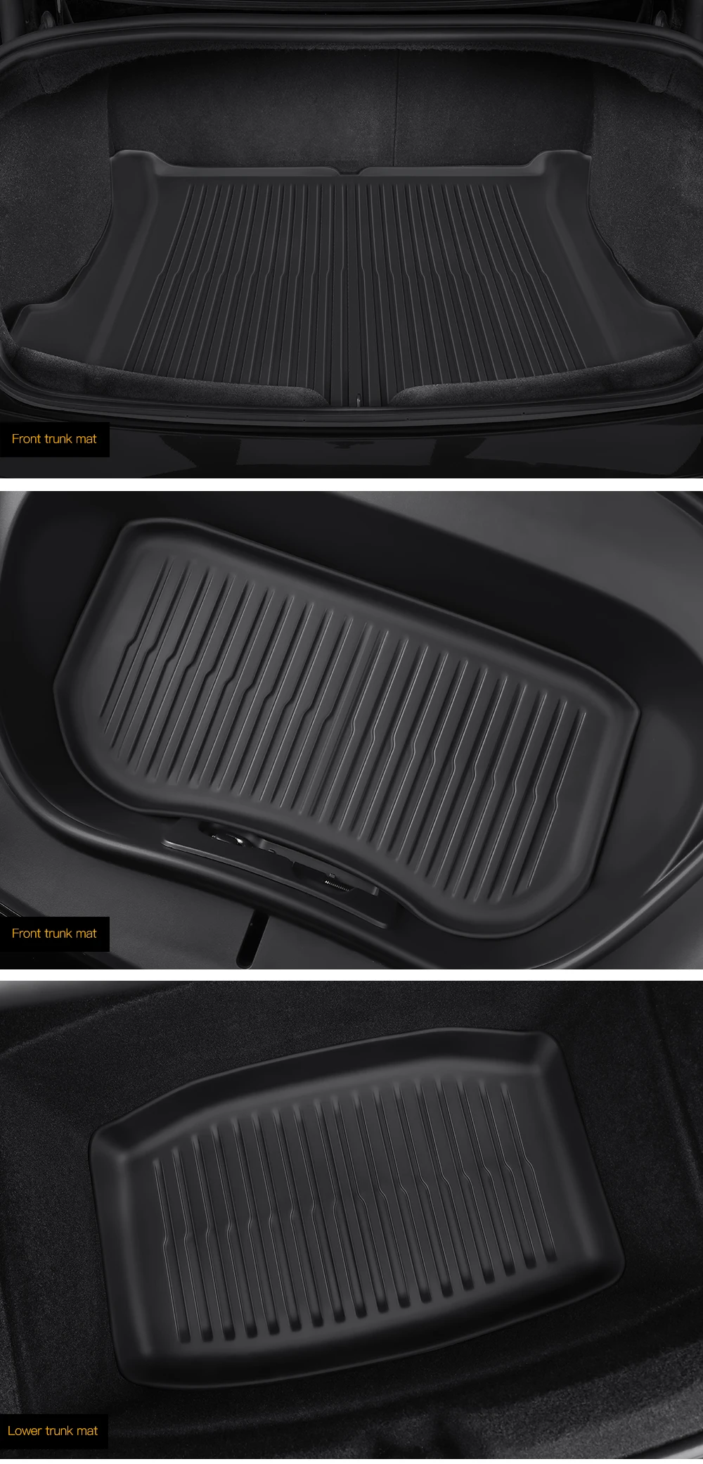For Tesla Model 3 2021-2023 Model 3 Highland 2024 TPE Floor Mats Waterproof Lugg