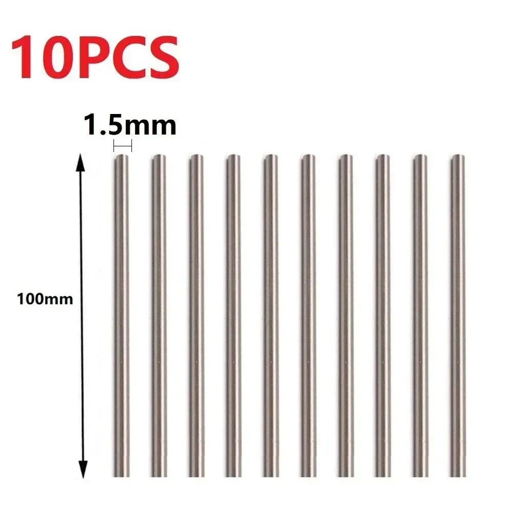 HSS High Speed Steel Solid Round Rod Lathe Bar Stock Assorted Diameter 1.5mm 2mm 3mm 4mm Length 100mm 10pcs Steel Round Rod