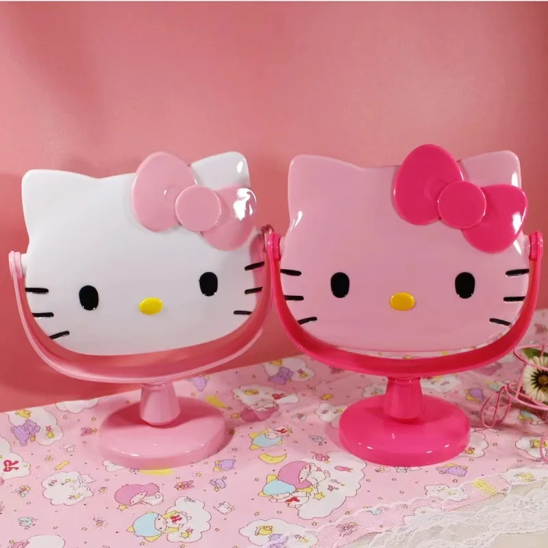 Hello Kitty creative cartoon cute princess makeup mirror girl heart ins desktop small table mirror female student dormitory mirr