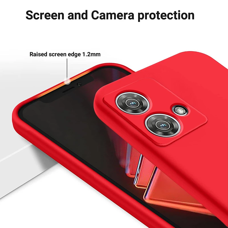 Soft Premium Liquid Silicone Case with Flocking Interior and Strap Attachment