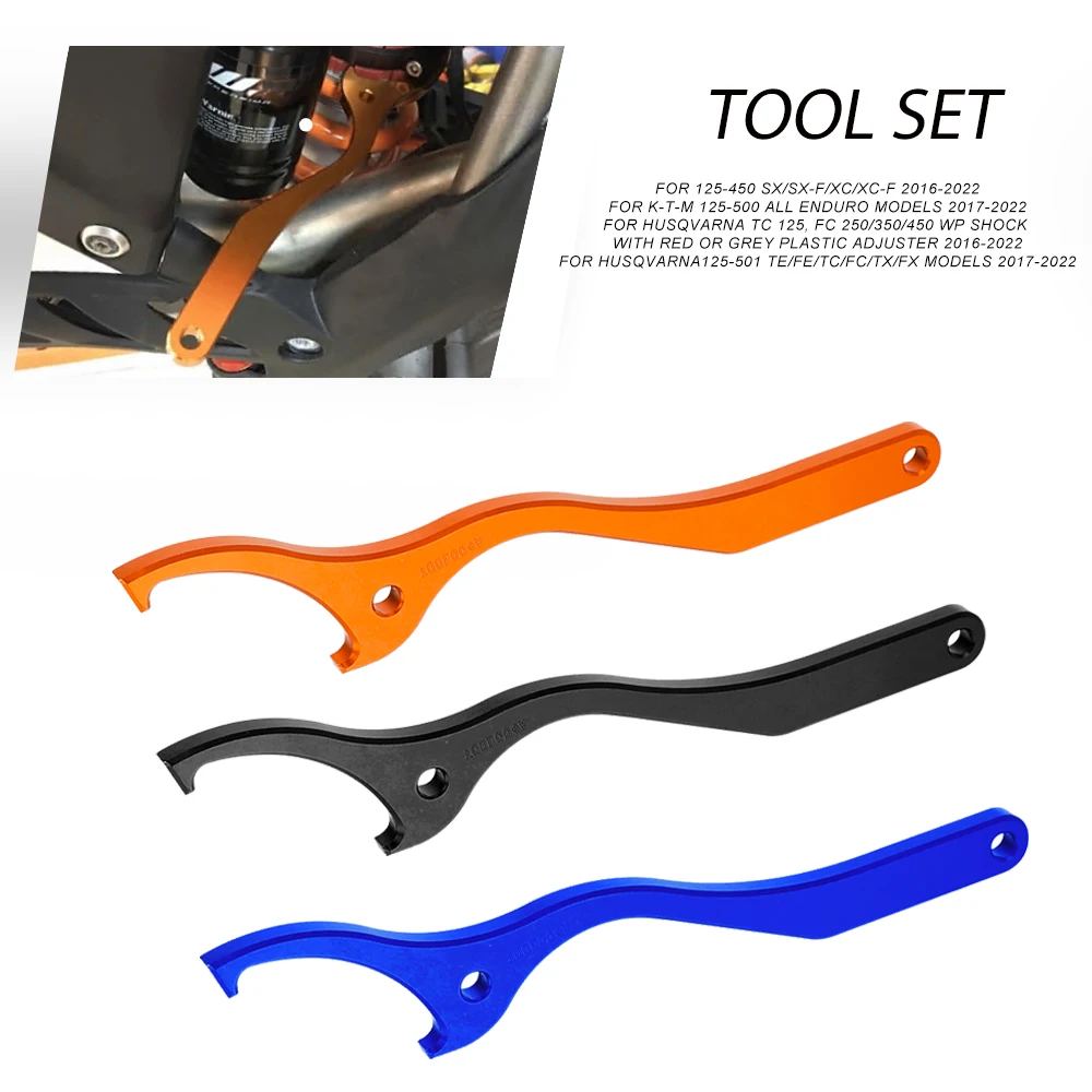 

For Husqvarna TE TC FC FE 125 250 300 350 450 501 2014 2015 2016 Part CNC Aluminum Rear Absorber Suspension Shock Spanner Wrench