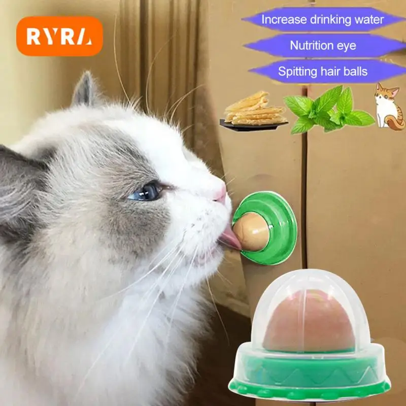 

Nutrition Cat Catnip Ball Dust Cover Round Safe Catnip Snack Lick Candy Vitamin Pudding Catnip Lollipop For Cat Kitten Ragdoll